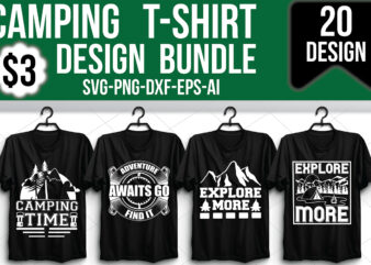 Camping T-shirt Design Bundle