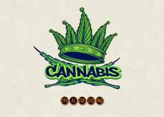 Cannabis Crown Logo Hip Hop Style t shirt vector file