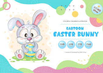 Cartoon Easter Bunny. t shirt vector file