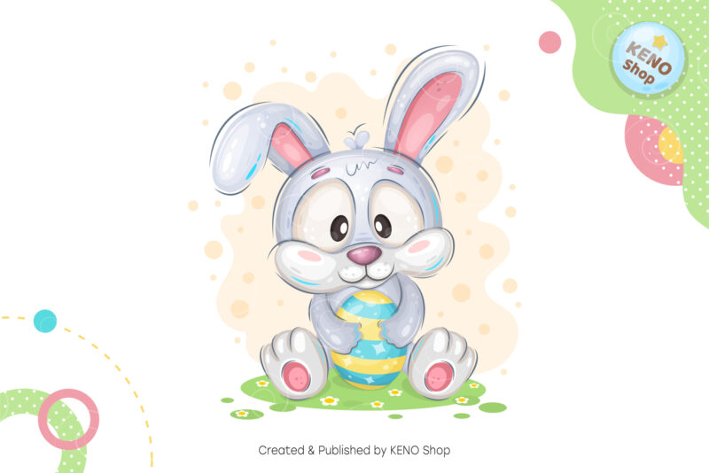 Cartoon Easter Bunny.