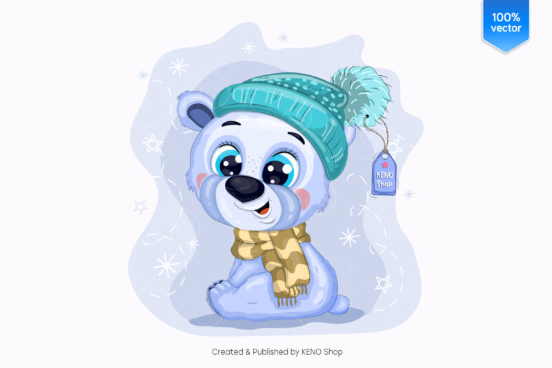 Cartoon polar bear.