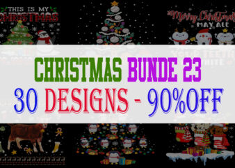 Christmas Bundle 23 – 30 designs – 90% OFF