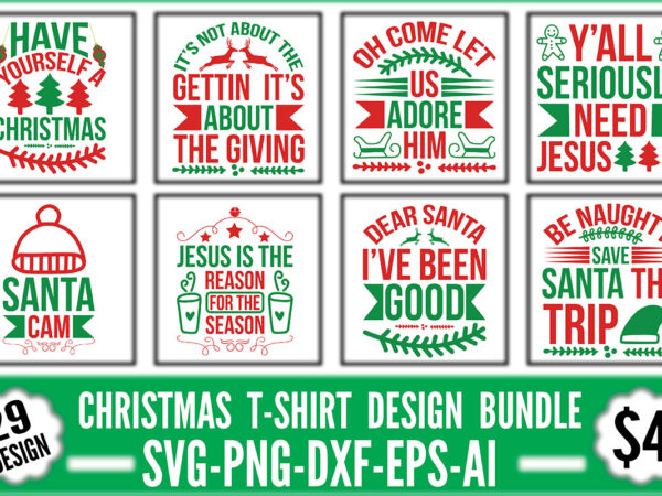Christmas t-shirt design bundle