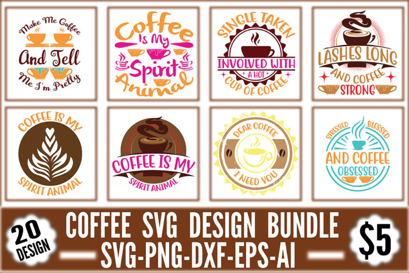 Coffee SVG Design Bundle