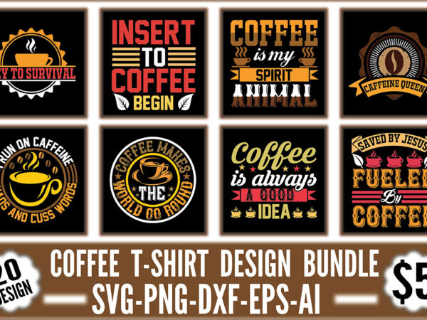 Coffee t-shirt design bundle