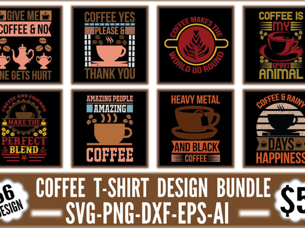 Coffee t-shirt design bundle