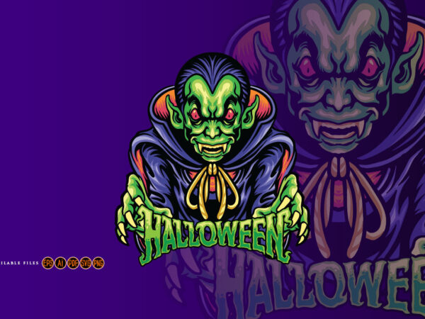 Dracula monster halloween character t shirt vector illustration