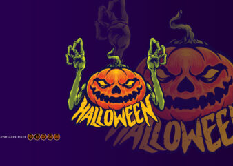Halloween Jack o Lantern Pumpkin Monster Terror