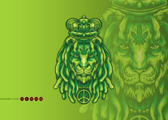 Lion king rasta marijuana