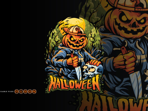 Halloween nightmare pumpkin terror graphic t shirt