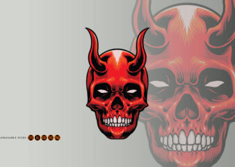 Halloween Demon Horned Character Red Devil