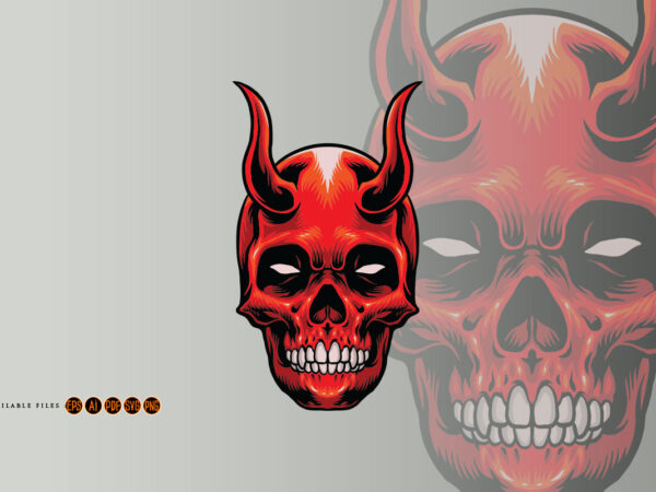 Halloween demon horned character red devil graphic t shirt