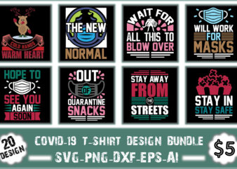 Covid-19 T-shirt Design Bundle