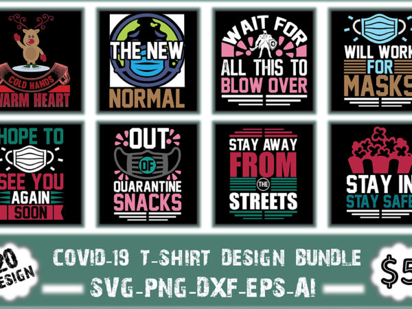 Covid-19 t-shirt design bundle