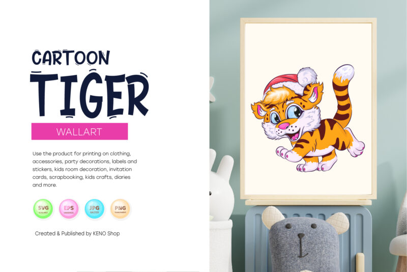 Cute Cartoon Tiger.