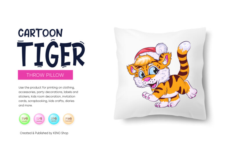 Cute Cartoon Tiger.