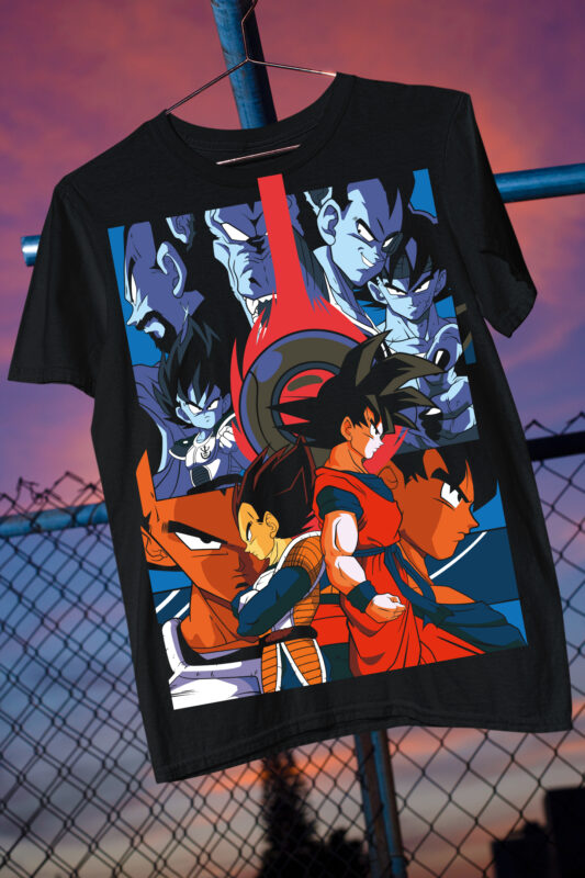 Z fighters Goku Vegeta anime fan art parody best seller
