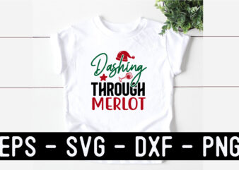 Christmas Wine SVG T shirt Design Template