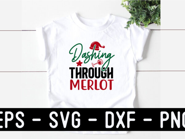 Christmas wine svg t shirt design template
