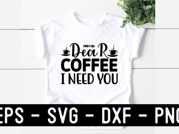 Coffee svg t shirt design template
