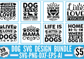 Dog T-shirt Design Bundle