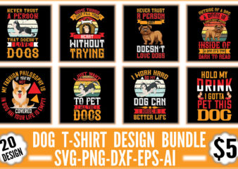 Dog T-shirt Design Bundle