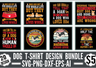 Dog T-shirt Design Bundle