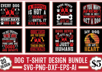 Dog T-shirt Design Bundle