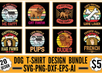 Dog T-shirt Design Bundle