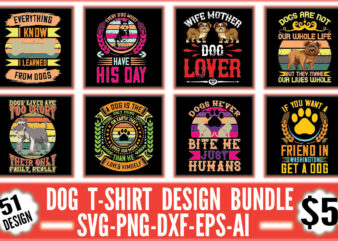 Dog T-shirt Design Bundle