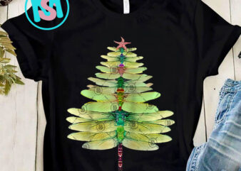 Dragonfly Christmas Tree Funny Dragonfly Lovers Xmas PNG, Christmas Tree PNG, Merry Christmas PNG Instant Download t shirt vector illustration