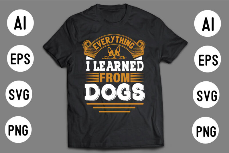 DOG T shirt Design Template
