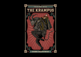 FOLKLORIC DEVIL KRAMPUS t shirt graphic design