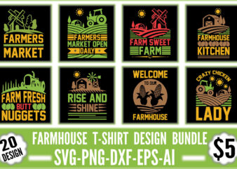 Farmhouse T-shirt Design Bundle