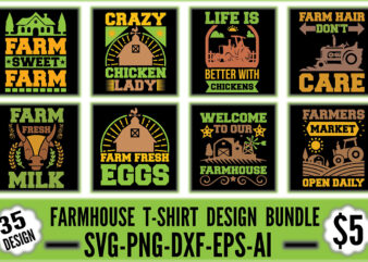 Farmhouse T-shirt Design Bundle