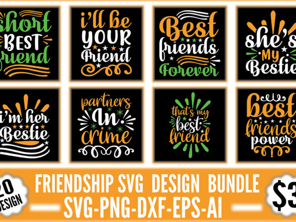 Friendship svg design bundle