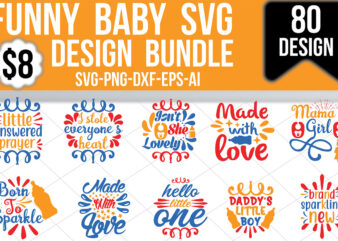 Funny Baby SVG Design Bundle