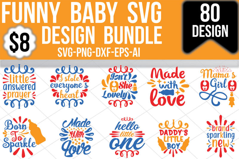 Funny Baby SVG Design Bundle