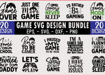 Game SVG T shirt Design Bundle