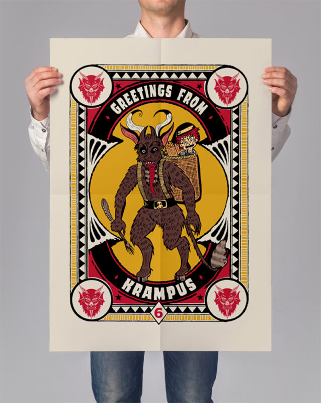 t-shirt vector BEST EVER CHRISTMAS BUNDLE - Santa VS Krampus