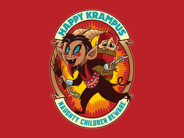 Happy krampus graphic t shirt
