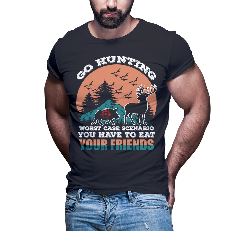 63 HUNTING Tshirt designs bundle editable