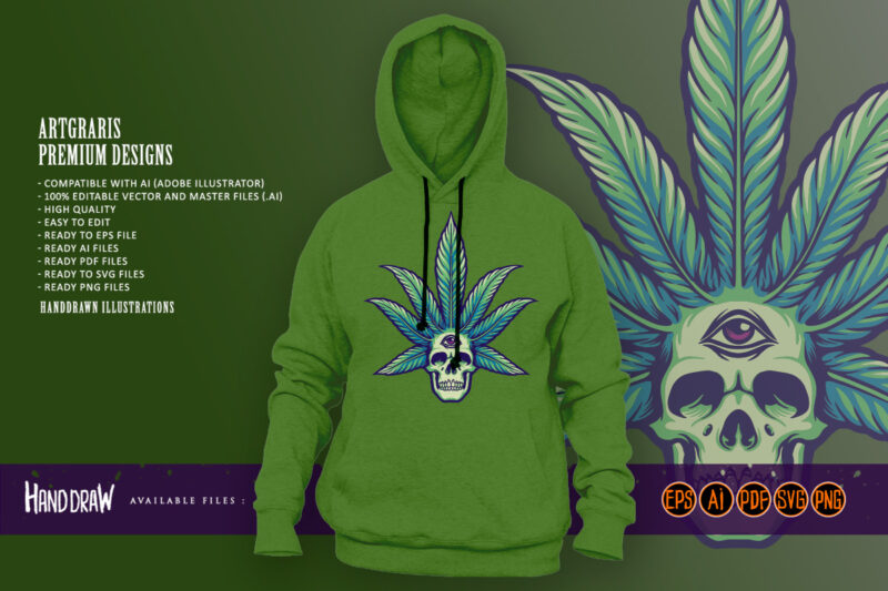 cannabis leaves skull pot Marijuana Weed