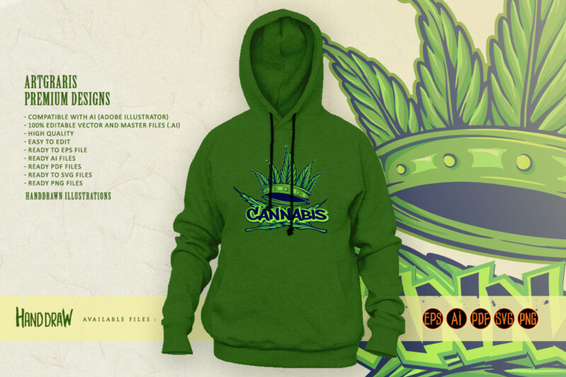 Cannabis Crown Logo Hip Hop Style