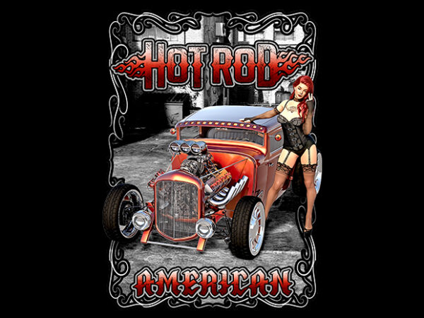 Hot rod graphic t shirt