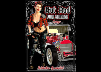 Hot Rod Serviced Here Garage graphic t shirt