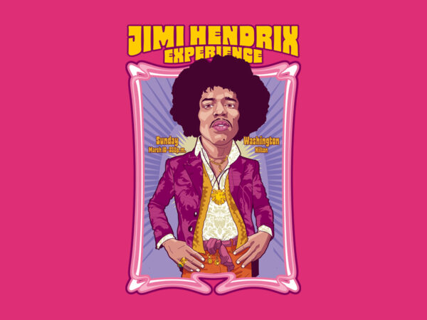 Jimi hendrix experience vector clipart