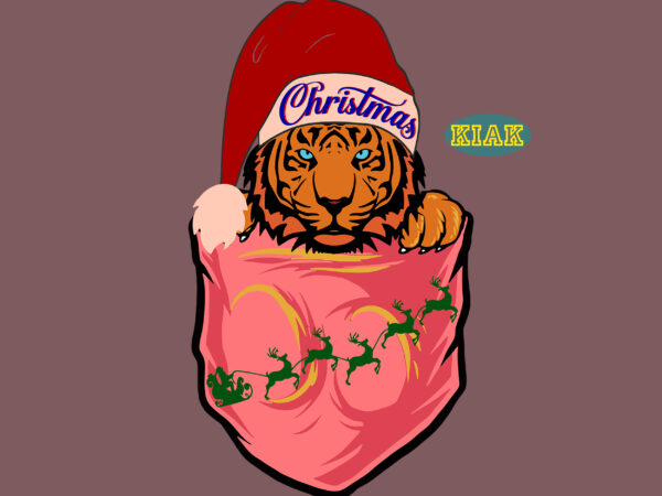 Pocket tiger christmas t shirt designs, funny tiger christmas svg, merry christmas tshirt designs template vector, pocket svg, merry christmas svg, tiger, tiger vector, tiger christmas svg, pocket tiger svg,