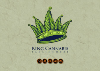 King Kush Cannabis Crown Logo