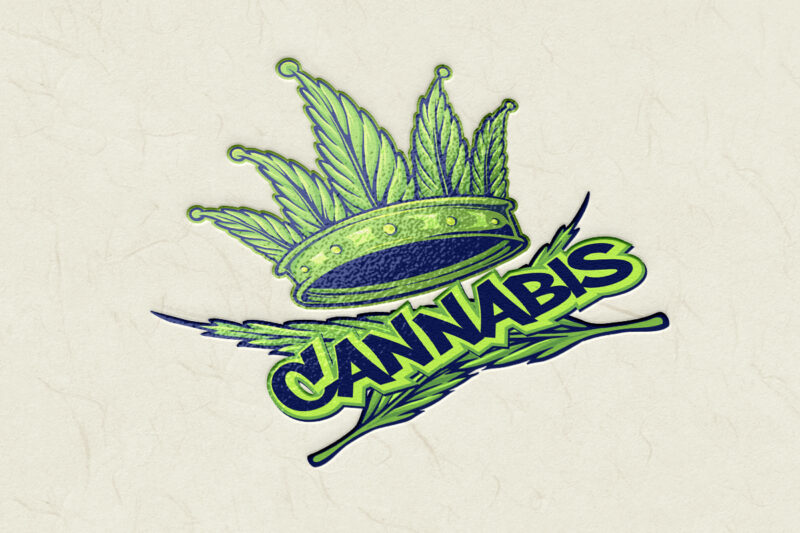 Cannabis Crown Logo Hip Hop Style
